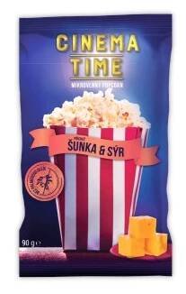 Mikrovlnný popcorn šunka a sýr