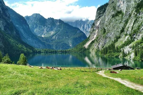 Salaš Fischunkelalm u jezera Obersee. Berchtesgaden.