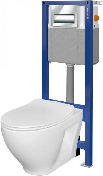 Cersanit Moduo sada podomítkový wc modul + mísa + prkénko S701-382