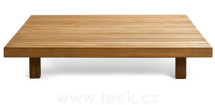 TEEK | Konferenční venkovní stolek Vis a Vis, Tribu, čtvercový 99x99 cm, teak - Terasa, místo pro život 
