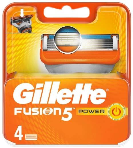 GILLETTE Fusion5 Power Náhradní hlavice pro muže 4 ks