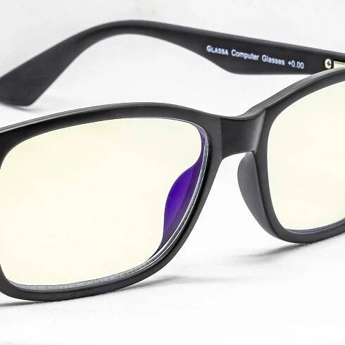 GLASSA Blue Light Blocking Glasses PCG 012, dioptrie +1,00 černá