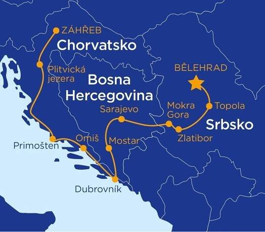 Velký okruh Balkánem - Chorvatsko, Srbsko | CK Čedok