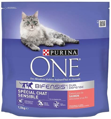 PURINA ONE Sensitive s lososem 1,5 kg