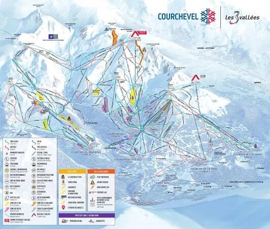 Courchevel Průvodce po středisku, mapa lokací & Courchevel ubytovaní