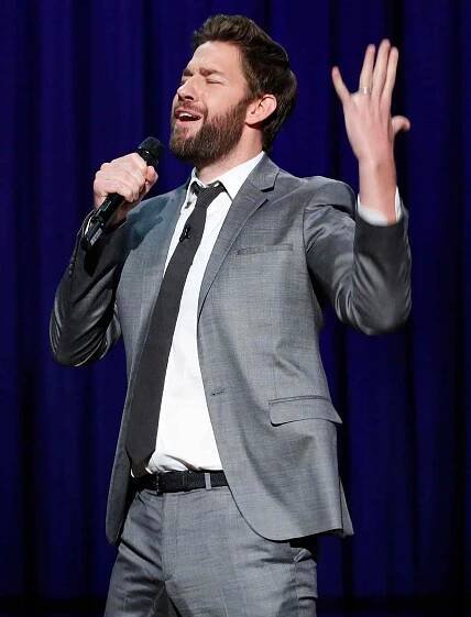 John Krasinski during a skit on Late Night with Jimmy Fallon on May 7, 2013