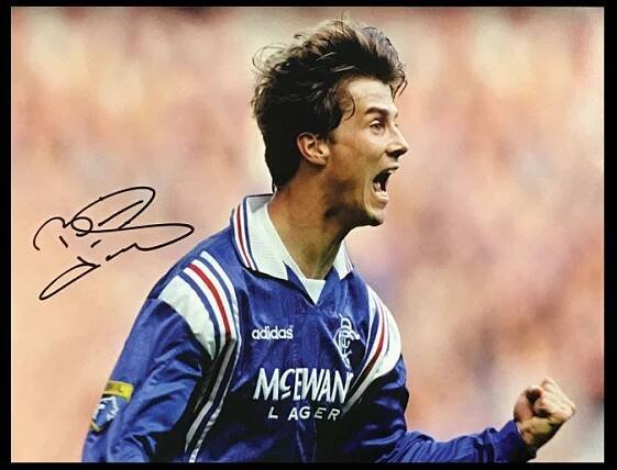 Brian Laudrup Signed Rangers Photo