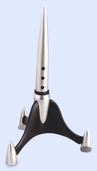 Silver Rocket Shape Pen Holder