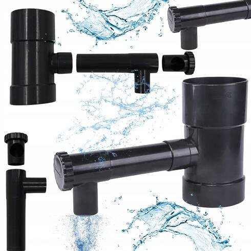 LAPAČ VODY SBĚRAČ OBNOVOVAČ DEŠŤOVÉ VODY NA ŽLABY GRAFIT 90MM ABS