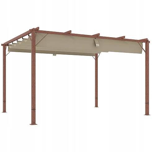 Pergola 3x4 m s magnetovou střechou, zahradní altán