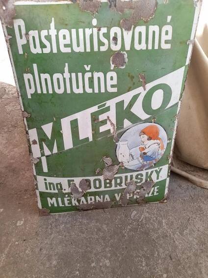 smaltovaná cedule