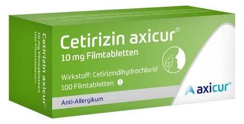 CETIRIZIN axicur 10 mg Filmtabletten