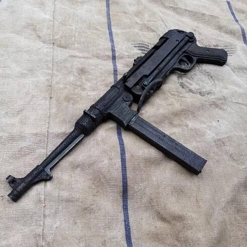 MP40 - samopal ss, wh znehodnocené torzo, 100% vál.origo - Vojenské sběratelské předměty