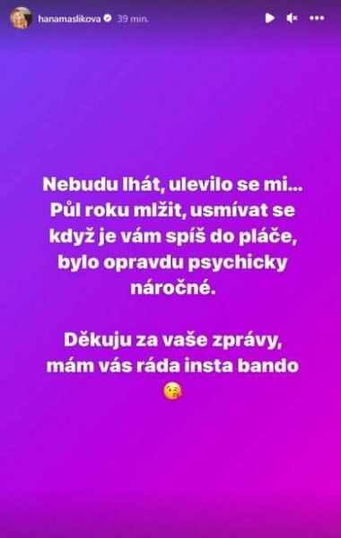 Hana Mašlíková a André Reinders se rozvádějí: „Po půl roce už je čas jít s pravdou ven“ - Zivot