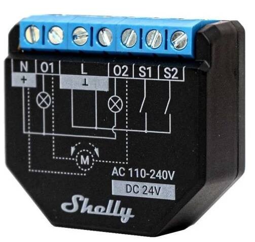 Shelly Plus 2PM Two Channel Wi-Fi Switch for Roller Shutters Instruction Manual