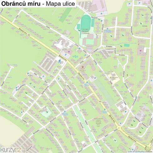 Obránců míru - mapy | Kurzy.cz