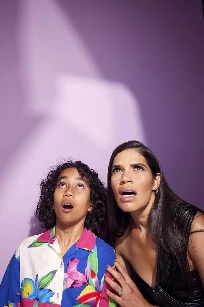 Yonas Kibreab and America Ferrera at an event for Elio (2025)