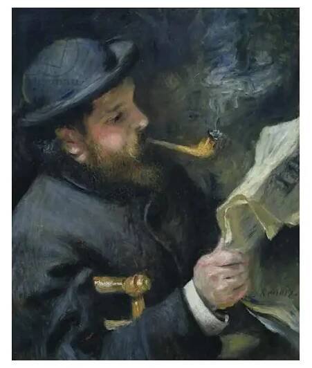 Renoir, Auguste: Claude Monet čtoucí noviny