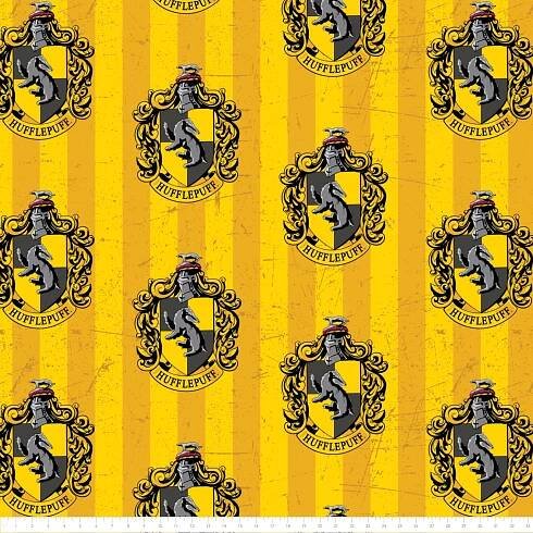 Bavlnená látka Harry Potter - Hufflepuff (Bifľomor)
