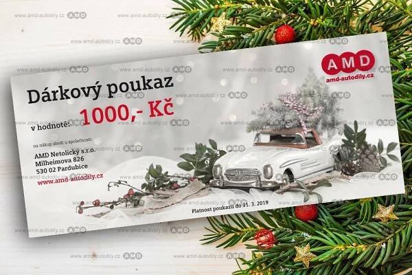 Dárkový poukaz 1000 Kč, DAREK1000, DÁRKOVÉ POUKAZY, AMD Autodíly