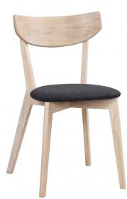Dřevěná jídelní židle AMI světlá s polstrovaným podsedákem