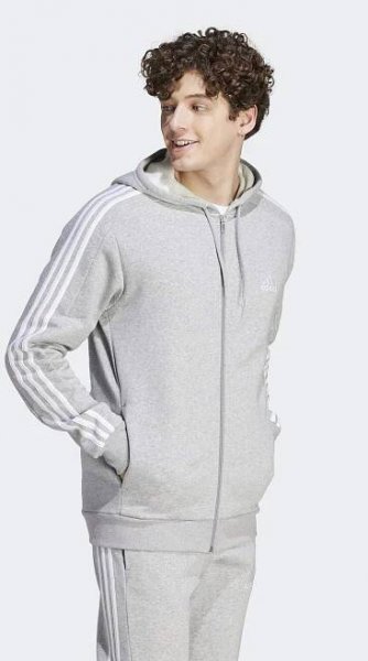 Mikina Essentials Fleece 3-Stripes Full-Zip
