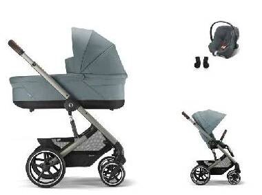 CYBEX Balios S Lux + Cot S Lux Travel Set Aton B2 i-Size sky blue 2023