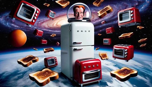 Hrátky s DALL E 3 v ChatGPT: Červený trpaslík (Red Dwarf) - POOH.CZ