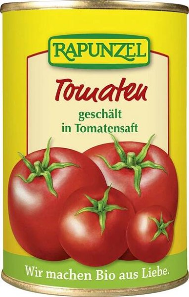 Konzervované a sterilované: Bio rajčata loupaná RAPUNZEL 400 g