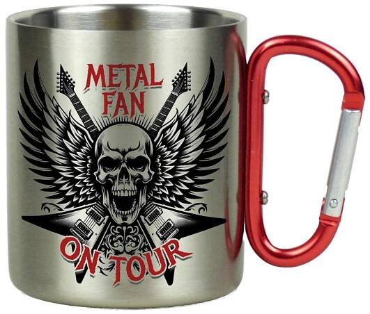 Heavy-Metal Tasse als Metalhead Geschenk mit Totenkopf-Design für Headbanger, 330ml