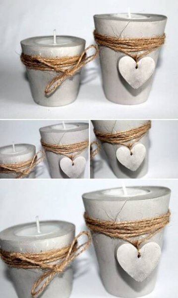 DIY Gips / Beton Teelichthalter mit einem Herz einfach selber machen | Diy plaster, Thrift store crafts, Diy beton