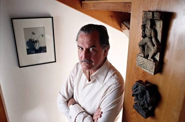 Mexican novelist Carlos Fuentes, at home in London, 1985. (© Christopher Cormack/CORBIS)