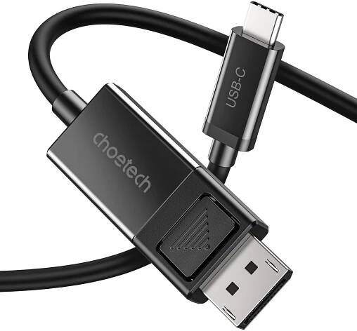 ChoeTech Type-C (USB-C) to DisplayPort (DP) 8K Duplex Transmission Cable 1.8m Black