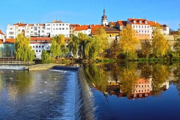 Písek and the Otava River, South Bohemia, Czechia