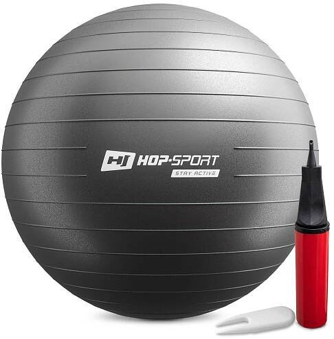 Gymnastický míč Hop-Sport Gymnastický míč 70cm s pumpou - černý