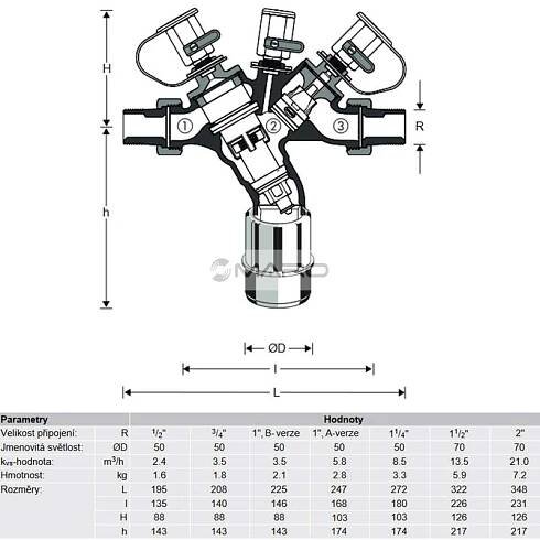 resideo Braukmann Oddělovač potrubní BA295S-LF DN50, 2"