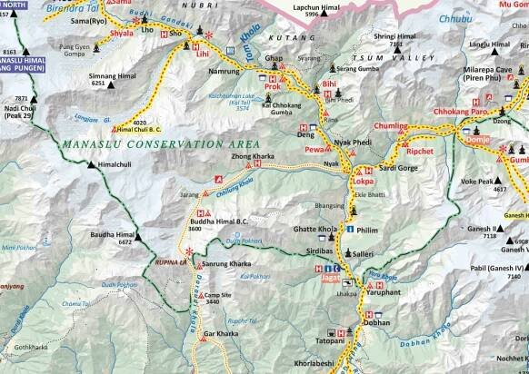 Manaslu Circuit Trek Map : Navigate Manaslu