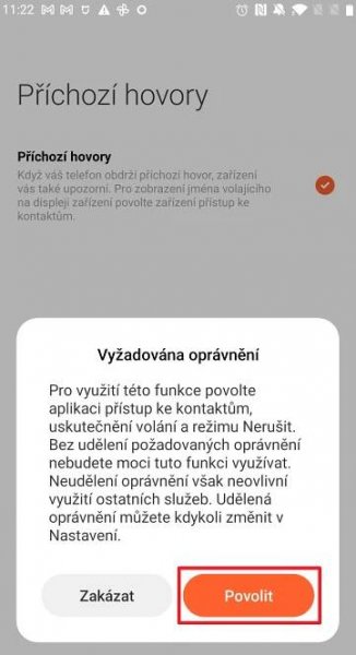 Povolit požadovaná oprávnění