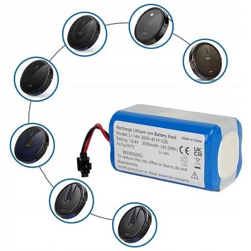 NÁHRADNÍ PŘÍSLUŠENSTVÍ VYSAVAČ ROBOT 14,4 V 3000 MAH AKUMULÁTOR Série ostatní
