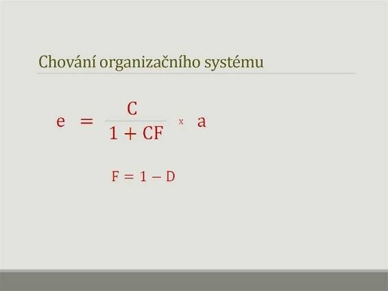 Chování organizačního systému