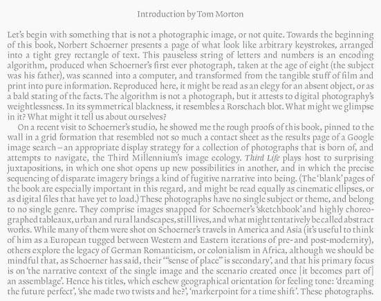 THIRD LIFE INTRO BY TOM MORTON