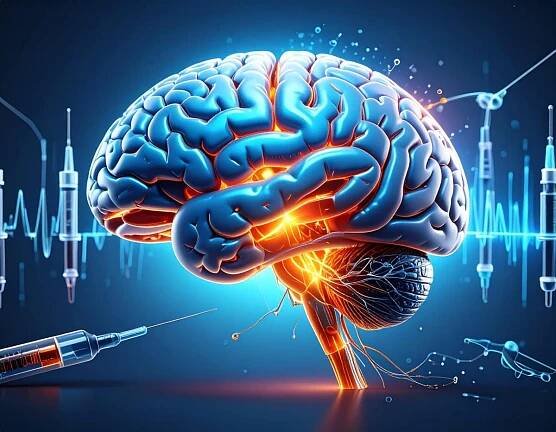 This shows a Brain and insulin syringes.