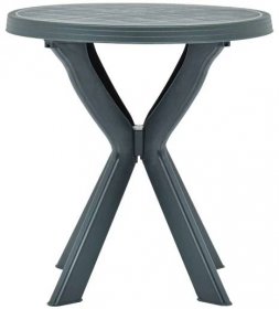Bistro stolek zelený Ø 70 cm plast Zelená