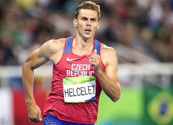 Desetibojař Adam Sebastian Helcelet v běhu na 1500 m. (19. srpna 2016)
