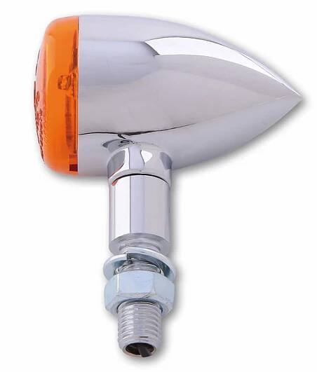 Blinkry na motorku SHIN-YO "Bullet Light" chrom hliníkové, pár