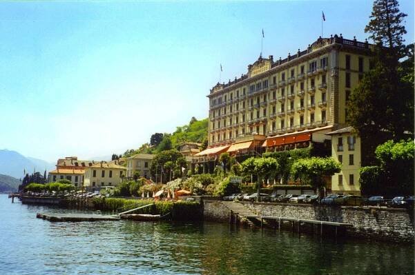 View of Bellagio from Lake Como Italy 2000