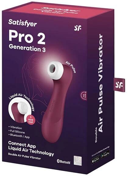 Satisfyer Pro 2 Gen3 - chytrý klitoridální stimulátor s tlakovými vlnami (červený)