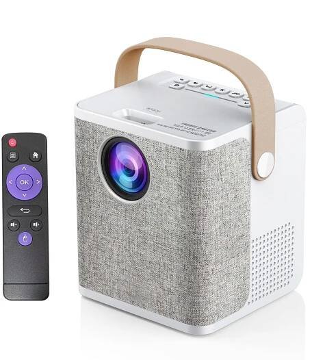 LD01 Tragbare LCD LED Projektor Android 7.1 Heimkino 2,4G/5G Dual-band WiFi BT4.0 drahtlose Mirroring Media Player HD AV USB TF Karte Eingang 3,5mm Audio Out mit Fernbedienung