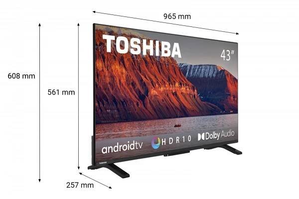 TOSHIBA LED televize 43 palců 43LA2363DG Jas 250 cd/m²