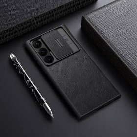 Flipové pouzdro Nillkin Qin Book PRO pro Samsung Galaxy S23 Ultra, černá